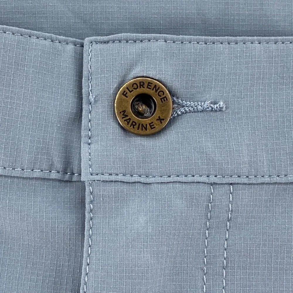 Florence Marine X Mens 35 Blue Grey Ripstop Hybrid Utility Shorts NO SIZE TAG